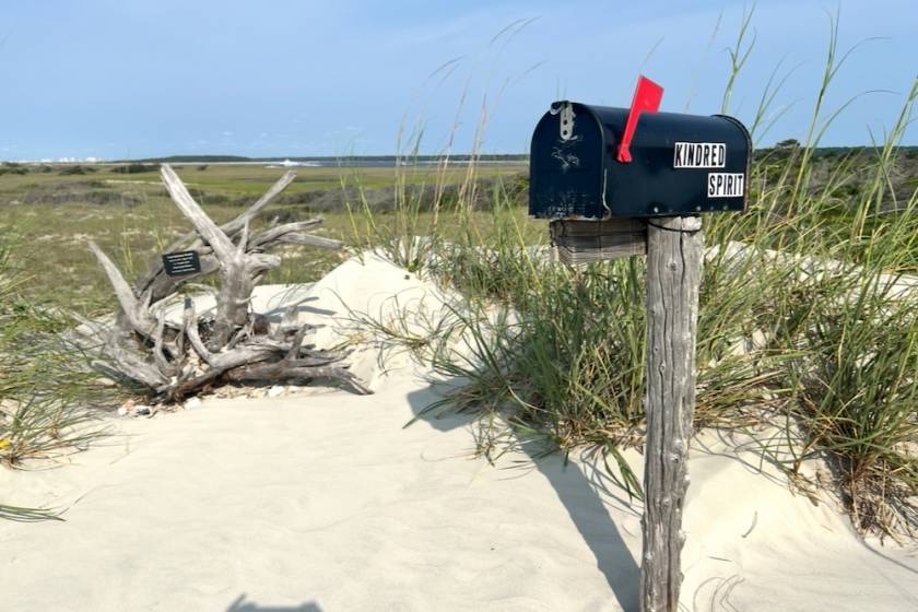 Kindred Spirit Mailbox sunset beach