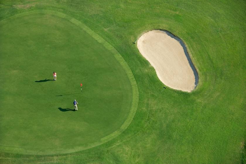 aerial view golf course
